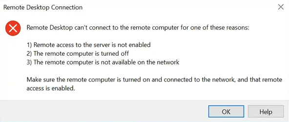Błąd połączenia Windows 11 RDP