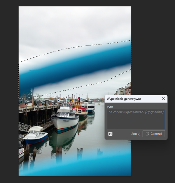 Usuwanie elementów ze zdjęć za pomocą AI w Adobe Photoshop - krok 1