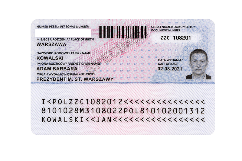 Ukrycie numeru PESEL na dowodzie osobistym