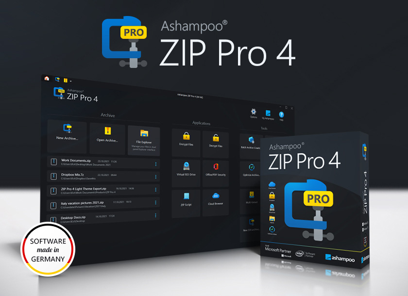 Program Ashampoo ZIP Pro 4