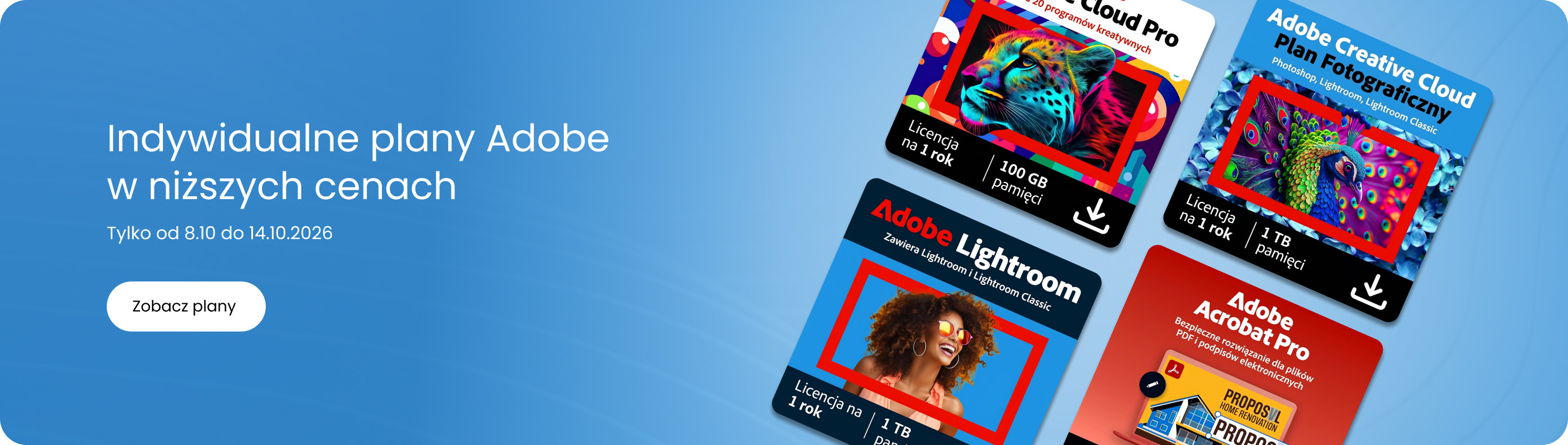  Promocja Adobe plany indywidualne w Soft360.pl 